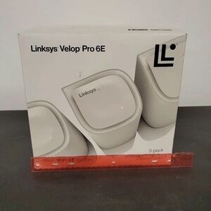 Linksys Velop Pro 6E Wireless Router 3 pack new open box  - White